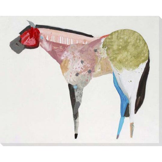 Abstract Pink Horse Canvas Art Indoor Outdoor Decor