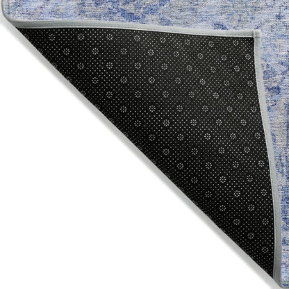 LOOMLAN Rugs Geneva Blue Washable Indoor-Outdoor Rug
