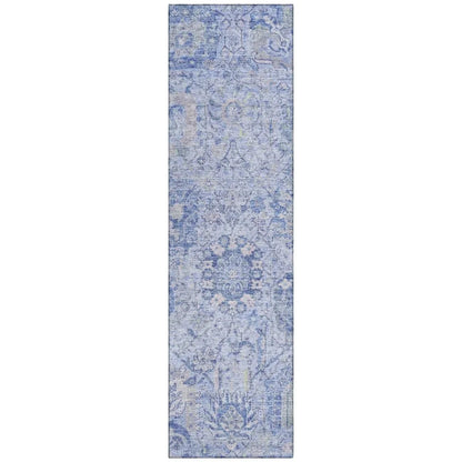 LOOMLAN Rugs Geneva Blue Washable Indoor-Outdoor Rug