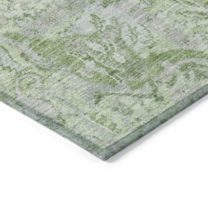 LOOMLAN Rugs Geneva Green Washable Indoor-Outdoor Rug