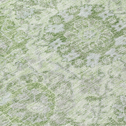 LOOMLAN Rugs Geneva Green Washable Indoor-Outdoor Rug