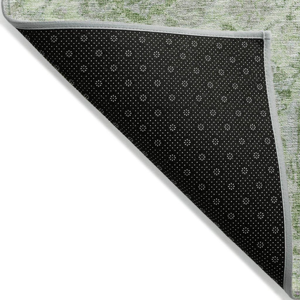 LOOMLAN Rugs Geneva Green Washable Indoor-Outdoor Rug