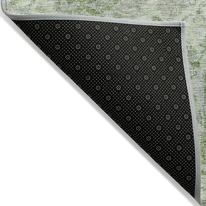 LOOMLAN Rugs Geneva Green Washable Indoor-Outdoor Rug