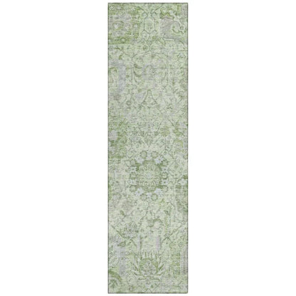 LOOMLAN Rugs Geneva Green Washable Indoor-Outdoor Rug