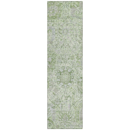 LOOMLAN Rugs Geneva Green Washable Indoor-Outdoor Rug