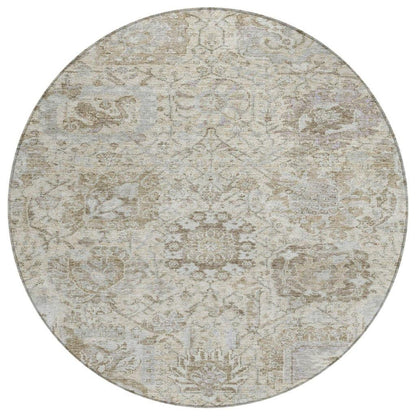 LOOMLAN Rugs Geneva Ivory Washable Indoor-Outdoor Rug