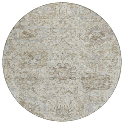 LOOMLAN Rugs Geneva Ivory Washable Indoor-Outdoor Rug