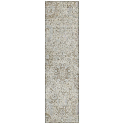 LOOMLAN Rugs Geneva Ivory Washable Indoor-Outdoor Rug