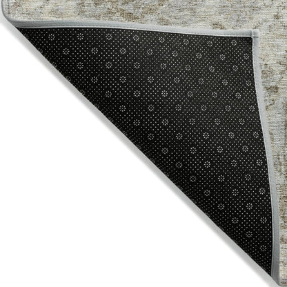 LOOMLAN Rugs Geneva Ivory Washable Indoor-Outdoor Rug