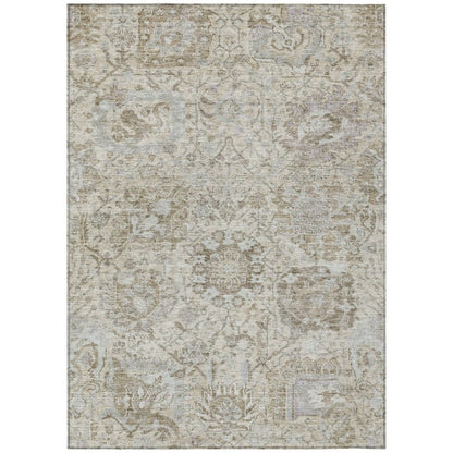 LOOMLAN Rugs Geneva Ivory Washable Indoor-Outdoor Rug