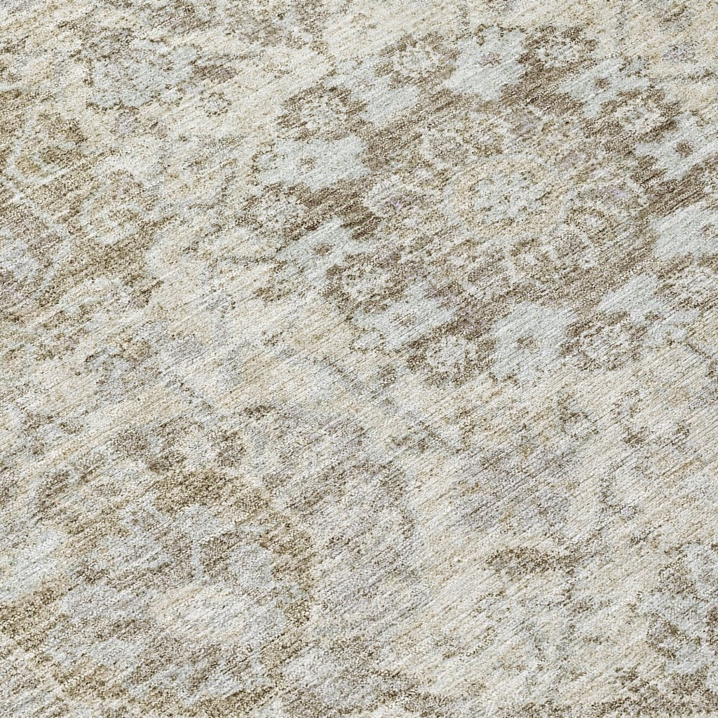 LOOMLAN Rugs Geneva Ivory Washable Indoor-Outdoor Rug
