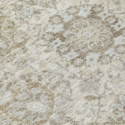 LOOMLAN Rugs Geneva Ivory Washable Indoor-Outdoor Rug