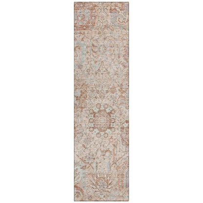 LOOMLAN Rugs Geneva Orange Washable Indoor-Outdoor Rug