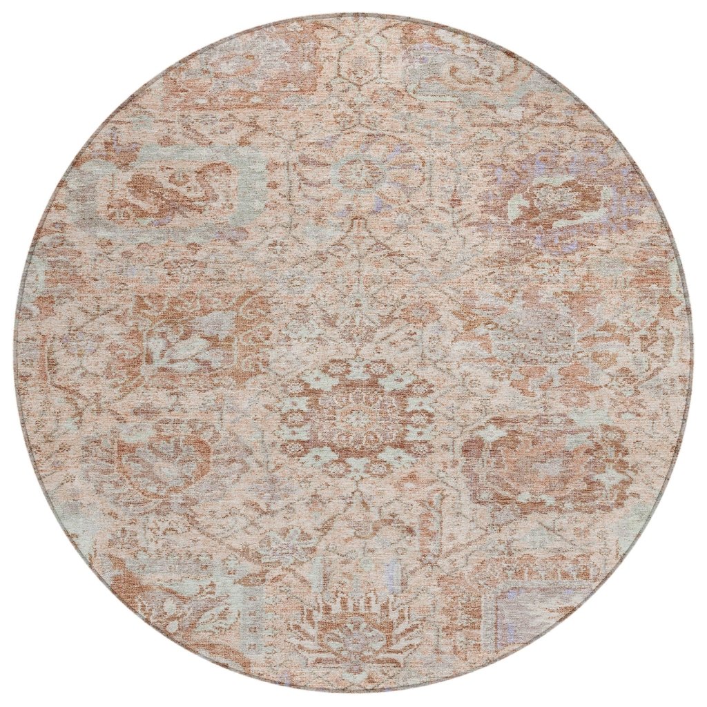 LOOMLAN Rugs Geneva Orange Washable Indoor-Outdoor Rug