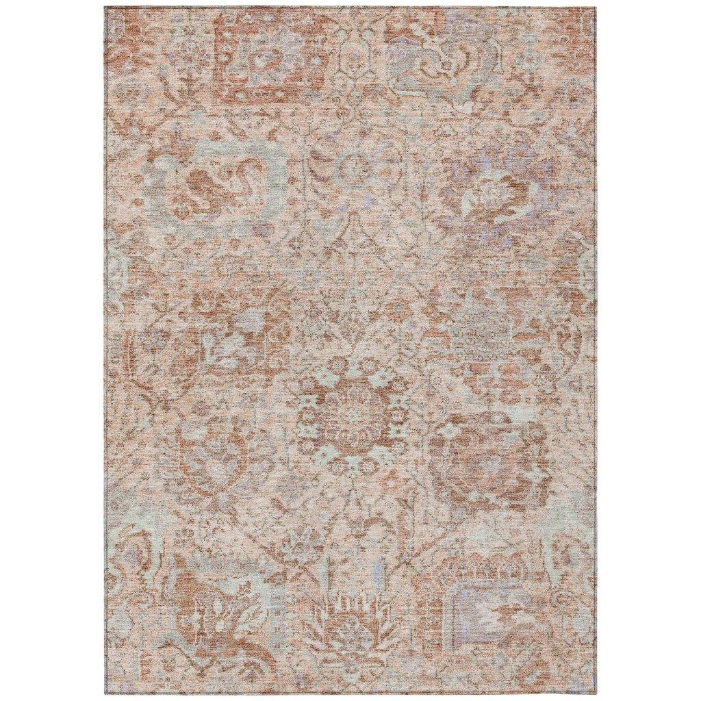 LOOMLAN Rugs Geneva Orange Washable Indoor-Outdoor Rug