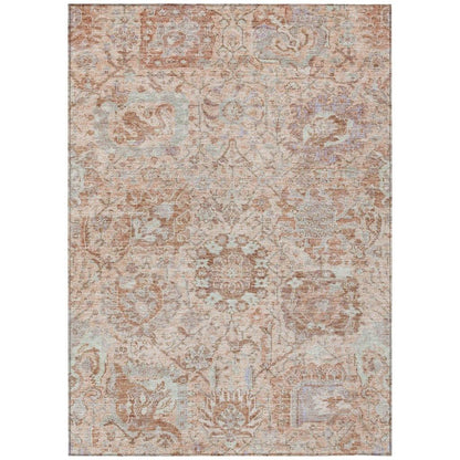 LOOMLAN Rugs Geneva Orange Washable Indoor-Outdoor Rug