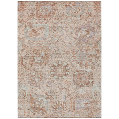 LOOMLAN Rugs Geneva Orange Washable Indoor-Outdoor Rug