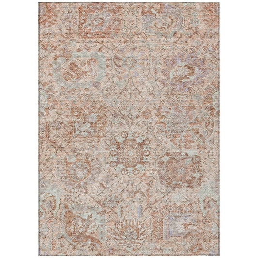LOOMLAN Rugs Geneva Orange Washable Indoor-Outdoor Rug