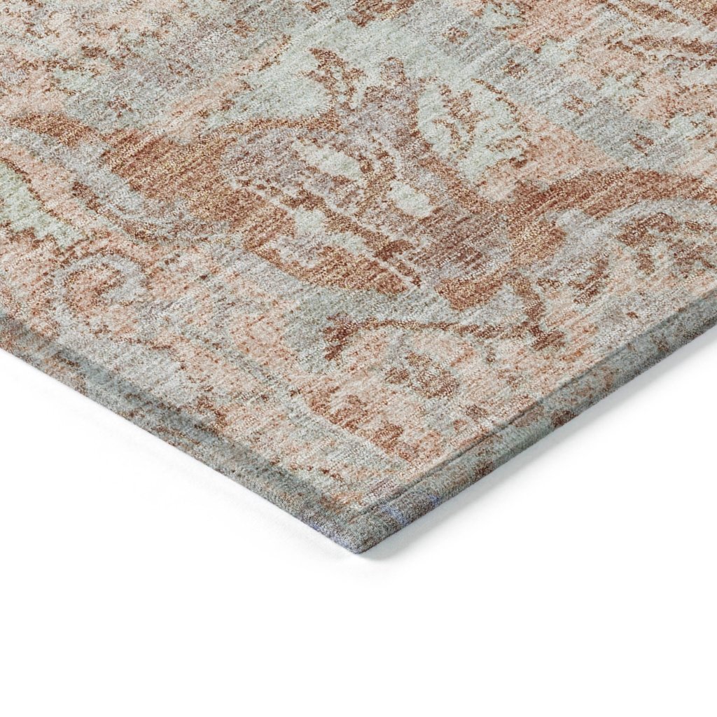 LOOMLAN Rugs Geneva Orange Washable Indoor-Outdoor Rug