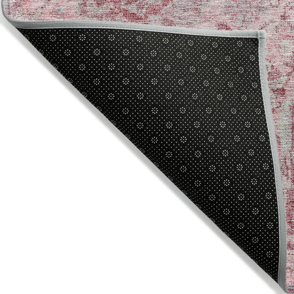 LOOMLAN Rugs Geneva Pink Washable Indoor-Outdoor Rug