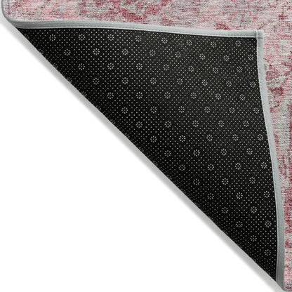 LOOMLAN Rugs Geneva Pink Washable Indoor-Outdoor Rug