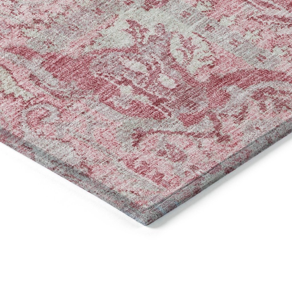 LOOMLAN Rugs Geneva Pink Washable Indoor-Outdoor Rug