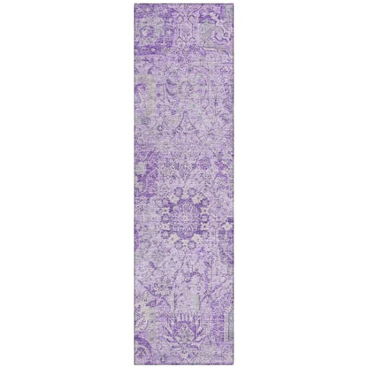 LOOMLAN Rugs Geneva Purple Washable Indoor-Outdoor Rug