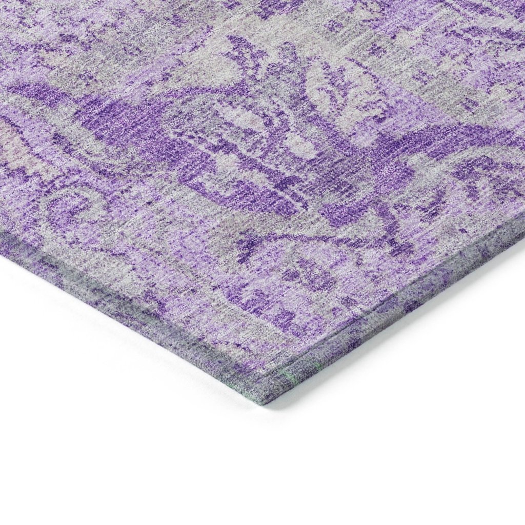 LOOMLAN Rugs Geneva Purple Washable Indoor-Outdoor Rug