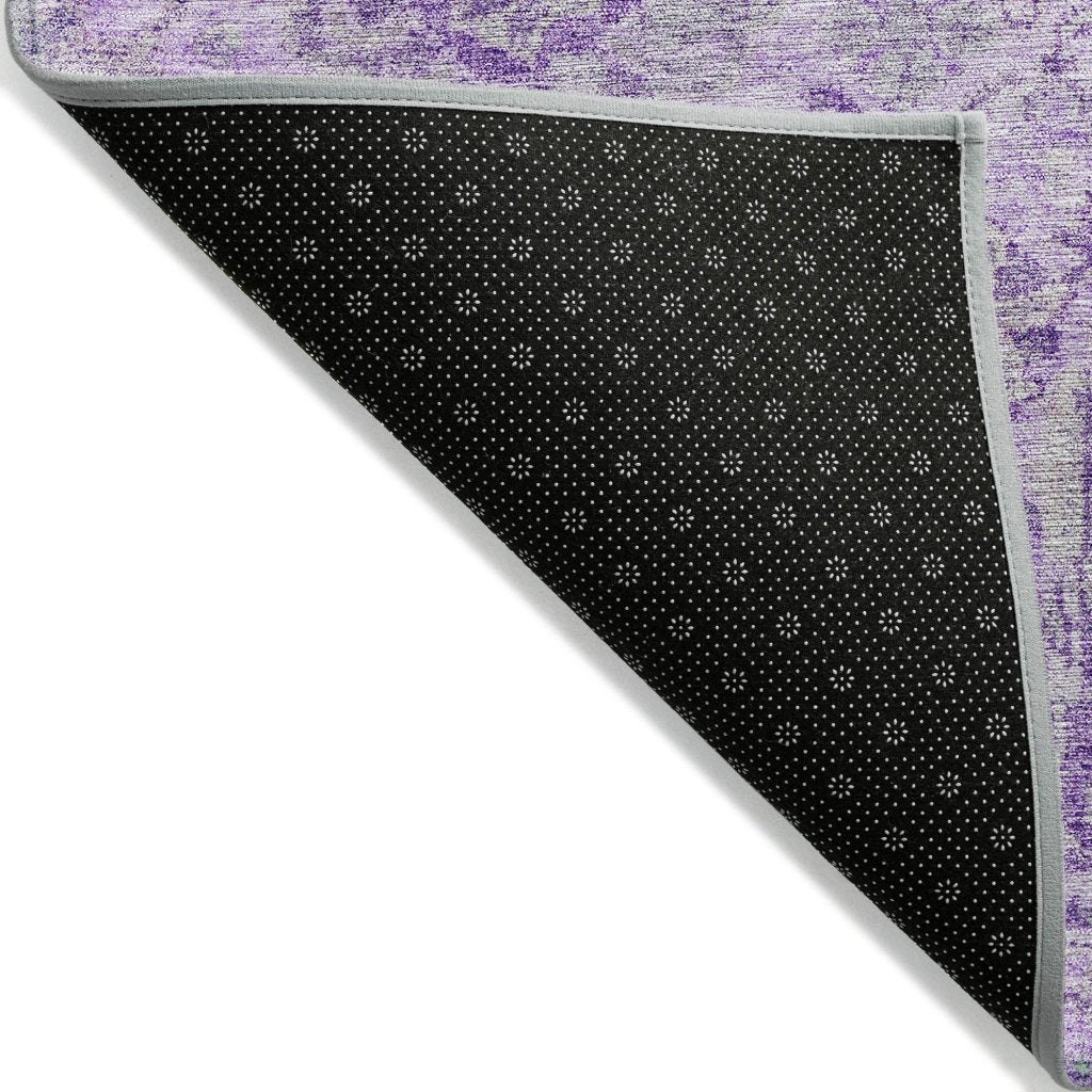 LOOMLAN Rugs Geneva Purple Washable Indoor-Outdoor Rug