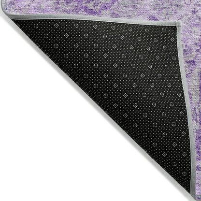 LOOMLAN Rugs Geneva Purple Washable Indoor-Outdoor Rug