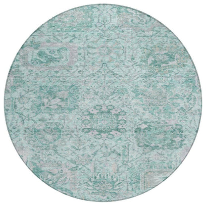 LOOMLAN Rugs Geneva Teal Washable Indoor-Outdoor Rug