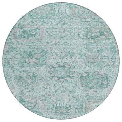 LOOMLAN Rugs Geneva Teal Washable Indoor-Outdoor Rug