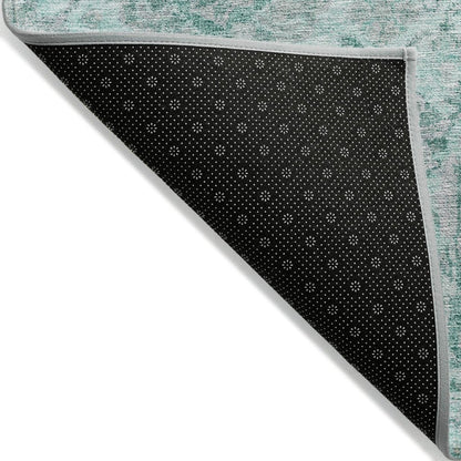 LOOMLAN Rugs Geneva Teal Washable Indoor-Outdoor Rug