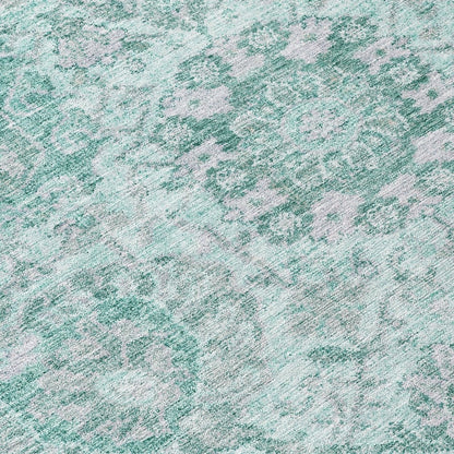 LOOMLAN Rugs Geneva Teal Washable Indoor-Outdoor Rug