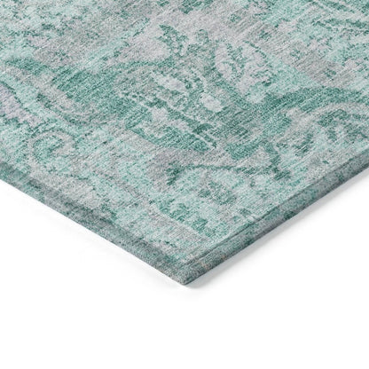 LOOMLAN Rugs Geneva Teal Washable Indoor-Outdoor Rug