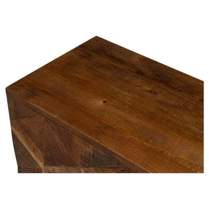 Sarreid Geo Wood and Metal Brown 3 Door Sideboard