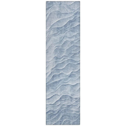 LOOMLAN Rugs Geodari Blue Washable Indoor-Outdoor Rug