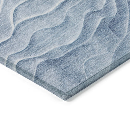 LOOMLAN Rugs Geodari Blue Washable Indoor-Outdoor Rug