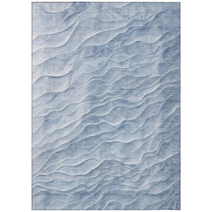 LOOMLAN Rugs Geodari Blue Washable Indoor-Outdoor Rug
