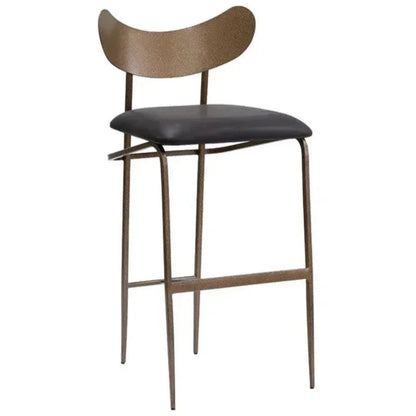 Gibbons Black Leather Barstool