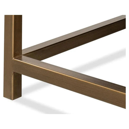 Gideon Shagreen Leather Green Square Coffee Table - LOOMLAN - Sarreid - Coffee Tables