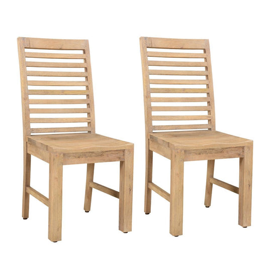 Gillian Brown Ladder Back Dining Chairs (Set of 2) - Sideboards and Things Back Type_With Back, Brand_LOOMLAN Home, Color_Brown, Features_Handmade/Handcarved, Features_Repurposed Materials, Finish_Distressed, Hinges, Materials_Reclaimed Wood, Product Type_Dining Height