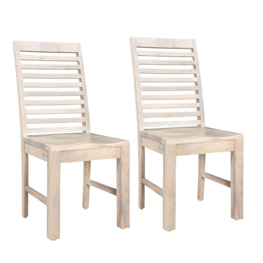 Gillian White Ladder Back Dining Chairs (Set of 2) - Sideboards and Things Back Type_With Back, Brand_LOOMLAN Home, Color_White, Features_Handmade/Handcarved, Features_Repurposed Materials, Finish_Distressed, Finish_Whitewashed, Hinges, Materials_Reclaimed Wood, Product Type_Dining Height