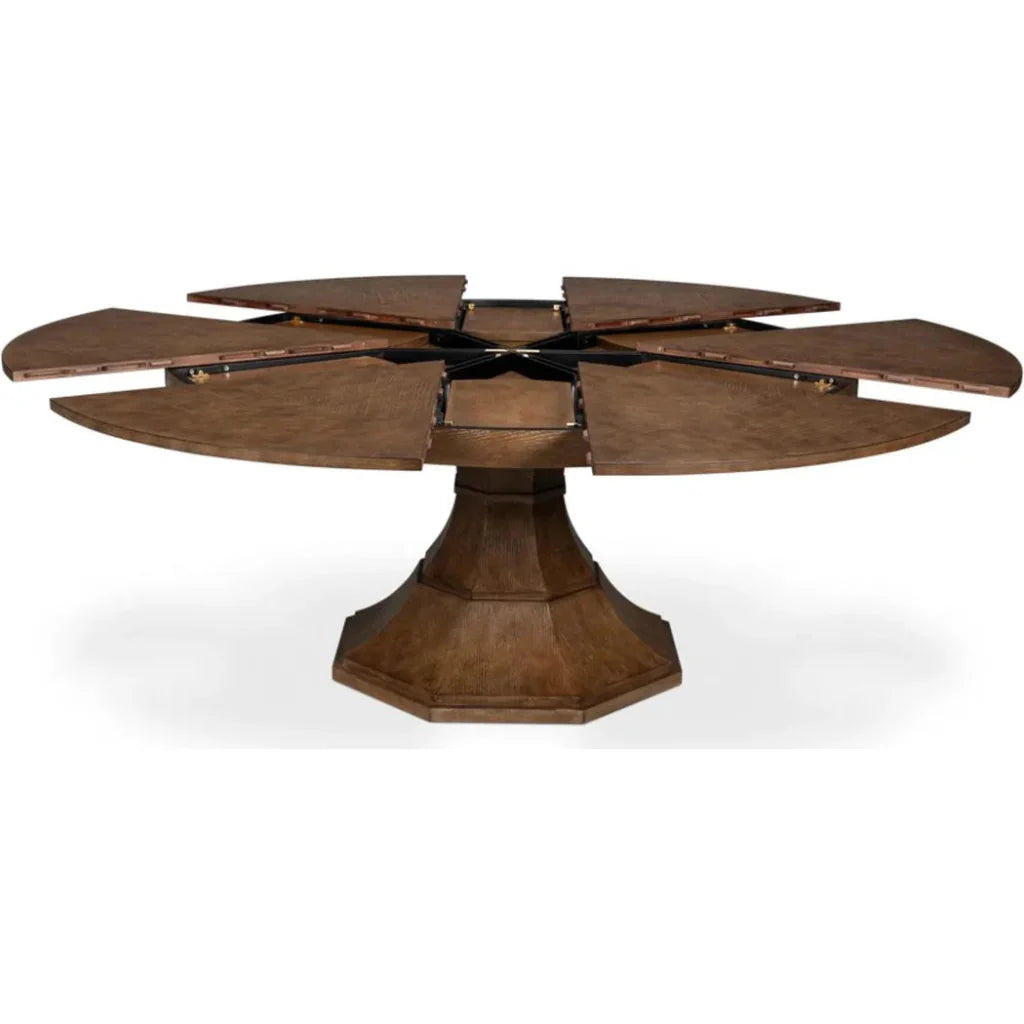 Sarreid Giselle Jupe Extendable Round Dining Table