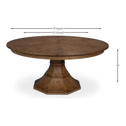 Sarreid Giselle Jupe Extendable Round Dining Table