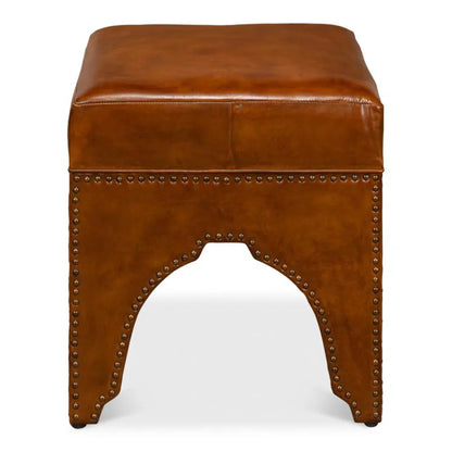 Giuseppe Footstool Light Brown - LOOMLAN - Sarreid - Poufs and Stools