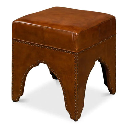 Giuseppe Footstool Light Brown - LOOMLAN - Sarreid - Poufs and Stools