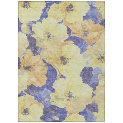 LOOMLAN Rugs Glamore Gold Washable Indoor-Outdoor Rug