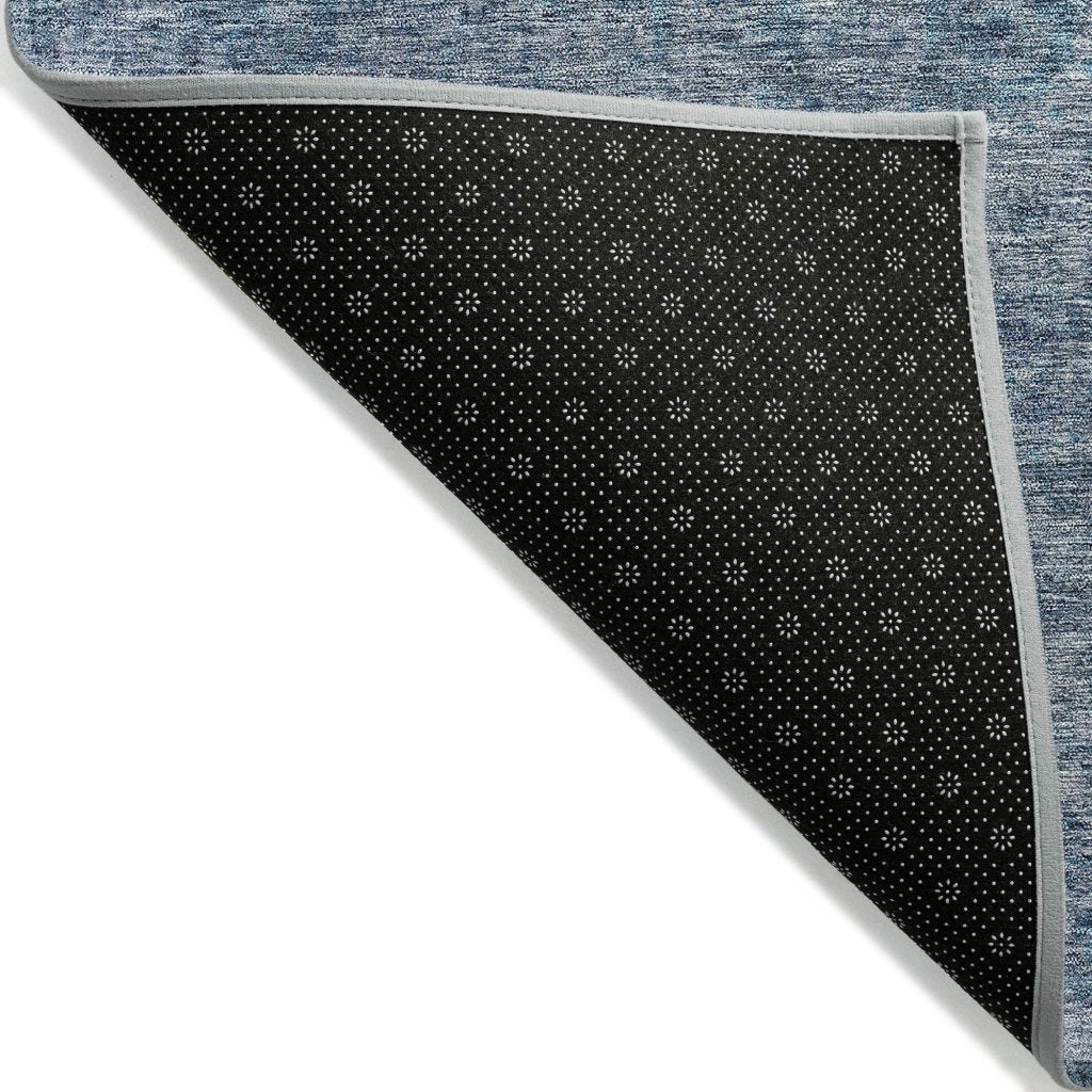 LOOMLAN Rugs Glenra Blue Washable Indoor-Outdoor Rug