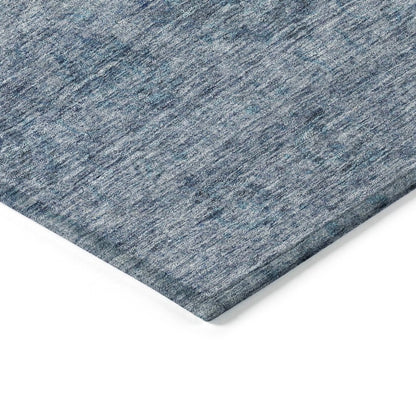 LOOMLAN Rugs Glenra Blue Washable Indoor-Outdoor Rug